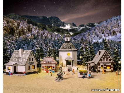 N - Vánoční vesnice s osvětlením / Vollmer 47613