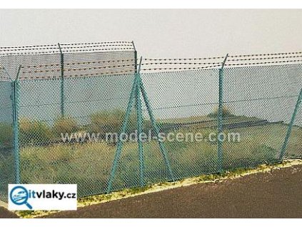 H0 - Drátěný plot s ostnatým drátem / Model Scene 48140