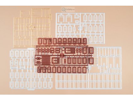 H0/TT okna, rámy, dveře v.2 / Auhagen 48648