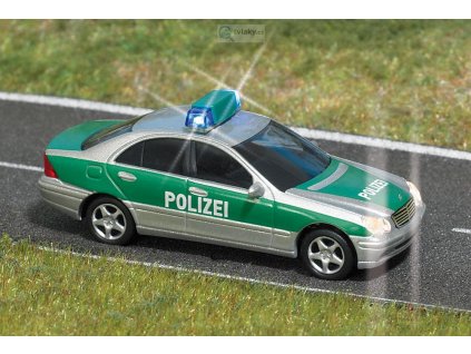 366595 h0 policejni mercedes c class s osvetlenim busch 5630