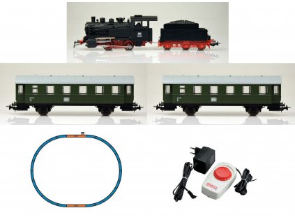 H0 - Startset HOBBY s parní lokomotivou a osobními vozy / PIKO 57110