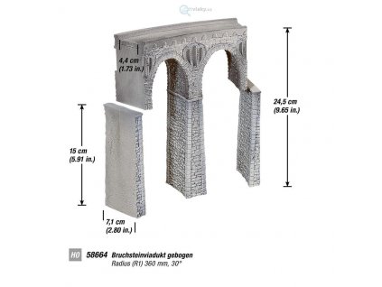H0 - Obloukový kamenný viadukt / NOCH 58665