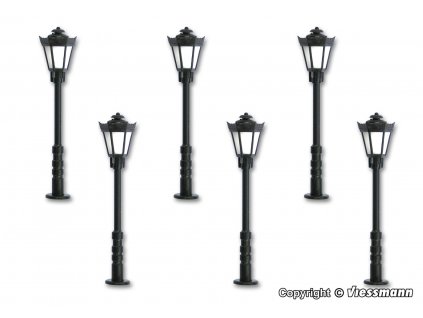 H0 - Parková lampa, 6 ks / Viessmann 60706