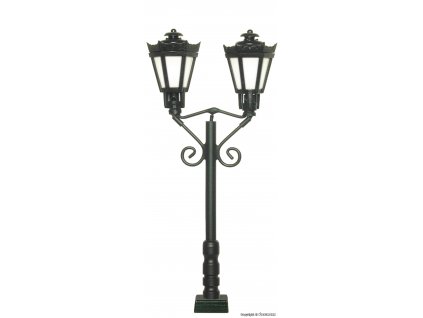 H0 - Parková lampa, dvouramenná s LED / Viessmann 60731