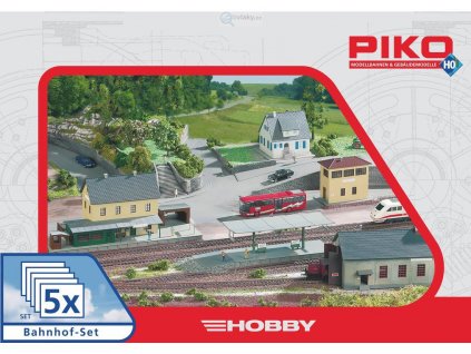 H0 - Akční set budov "Nádraží" / Piko 61923