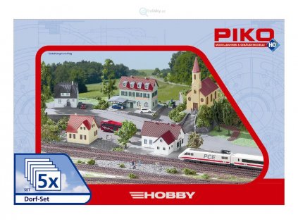 H0 - Akční set pěti staveb "vesnice" / PIKO 61925
