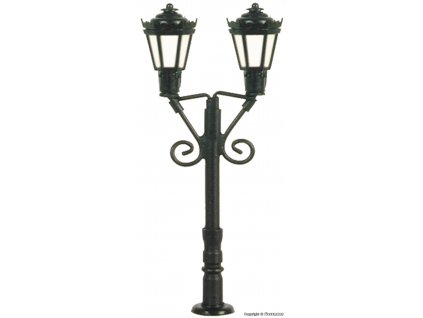 N - Dvojitá parková lampa, černá, 37 mm / Viessmann 6473