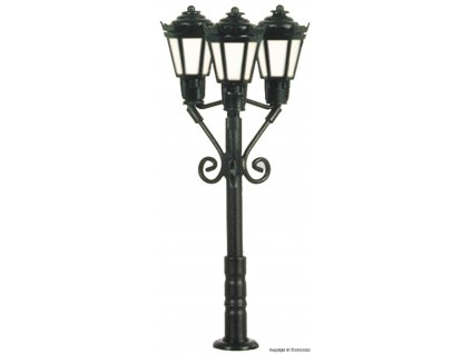 N - Trojitá parková lampa, černá, 37 mm / Viessmann 6477