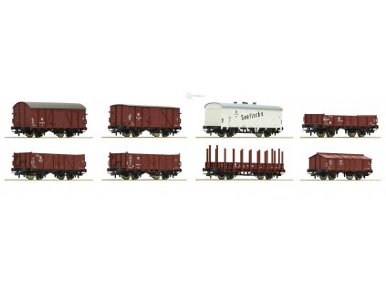 372403 1 h0 set osmi nakladnich vozu dr roco 67127