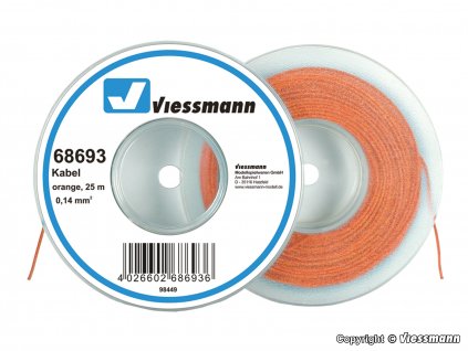 Kabel na cívce oranžový 25 m / Viessmann 68693