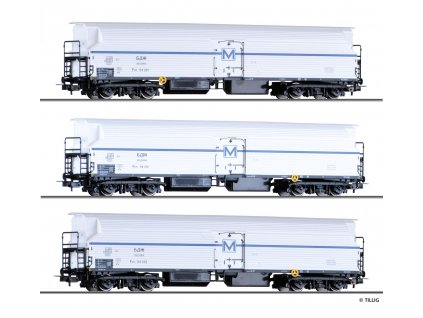 H0 - set tří chladicích vozů FKM 4, BDZ / Tillig 70041