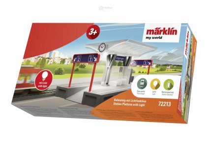 H0 - moderní osvětlené nástupiště Märklin my world / Marklin 72213