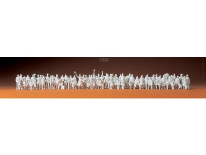 TT - Nenabarvené figurky, 70 ks / Preiser 75100