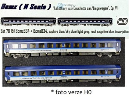 N - set dvou vozů ČD Bcmz / LS Models Lemke 78151