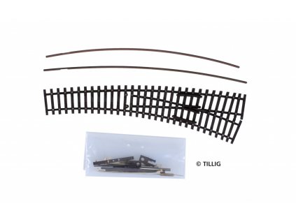 TT - Stavebnice obloukové výhybky IBW pravá brunýrovaná / Tillig 83417