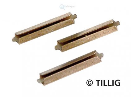 TT/H0 - spojky kolejí, brunýrovano (25 ks v sáčku) / Tillig 85501