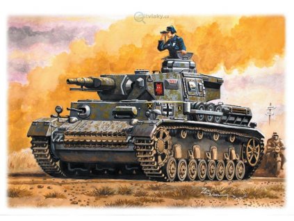 H0 - střední tank PzKpfw IV Ausf. F, stavebnice / SDV 87158