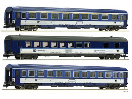 N - set 3 os. vozů ČD "EC Porta Bohemica" 1. část / FLEISCHMANN 881806