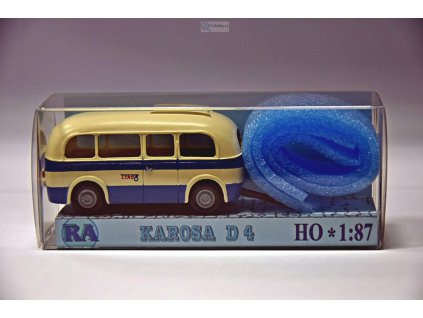 H0 - Karosa D 4, bílá/modrá / RA Došlý 910403