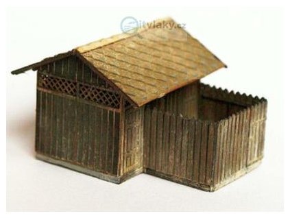 TT - Drážní WC dřevěné - stavebnice / Model scene 91551