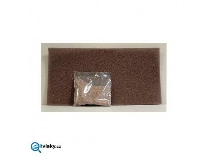 H0 + TT - Štěrkové podloží hnědé 300 x 150mm 3ks / NOCH 99151