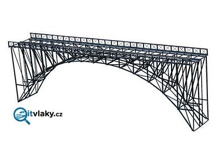 H0 - Železniční most 2-kolejný 600 mm hotový model z kovu / Hulacki K/045