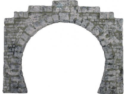 H0 - Tunelový portál jednokolejný kamenný / HULACKI K/131