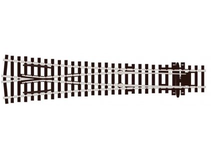 H0 - symetrická výhybka, úhel 12°, R 1828 mm, CODE 100 - 2,5 mm / PECO SL-98