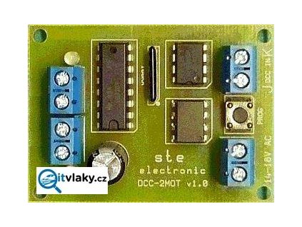 Dekodér pro 2 ks motorových přestavníků DCC-2MOT1 / STE 008