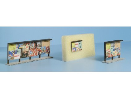 TT - Dřevěné plakátovací plochy tm. hnědé - set / Veramo 070103
