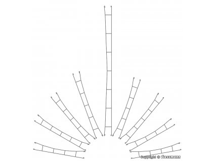 TT - trolejové vedení 122 mm (5 ks) / Viessmann 4230