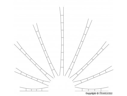 TT - trolejové vedení univerzální, odstup sloupů 261-290 mm 5 ks / Viessmann 4258
