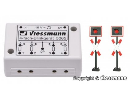 N - přejezd se světelnou výstražnou signalizací a blikač/ Viessmann 5801