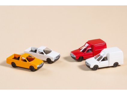 TT - Užitková vozidla 4 ks pick-up / Auhagen 43660