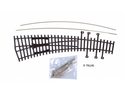 416668 h0 ibw obloukova vyhybka leva stavebnice tillig 82410