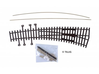 416671 h0 ibw obloukova vyhybka prava stavebnice tillig 82411