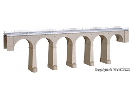 H0 - Viadukt Aachtal, most kamenný vysoký jednokolejný, 63 cm / Kibri 39724
