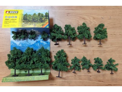 Set listnatých stromů, 16 ks, 4-10 cm vysokých / NOCH 24603