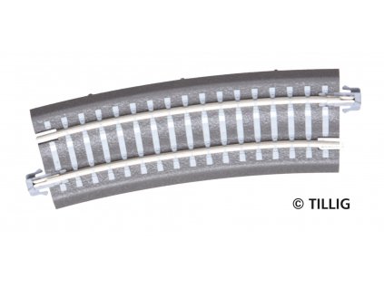 426096 1 tt obloukova kolej s podlozim sede prazce br 3 u r 396 mm tillig 83772