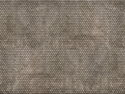 3D zdivo - střešní tašky - bobrovka šedá / NOCH 56691