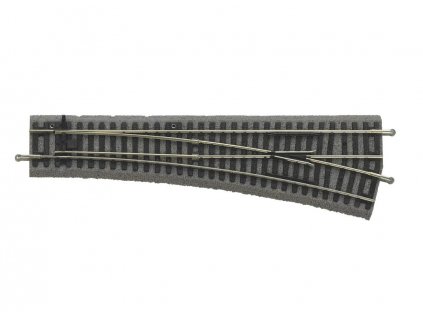 H0 - výhybka pravá 239 mm 15° s podložím / PIKO 55421