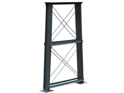 H0 - Mostní pilíř z kovu šedý, 120 mm / Hulacki 300