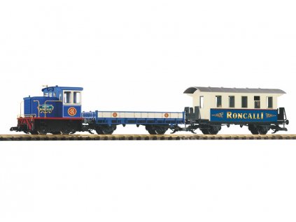 G - Start Set Cirkus Roncalli, trafo +ovál kolejí, bezdrátový ovladač / PIKO 37154