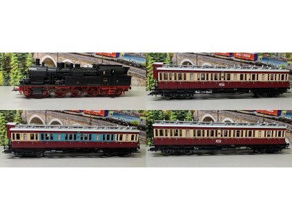 H0 - parní expres BR 78 + 3 os. vozy BC4 a C4 pr04 / Roco 61477