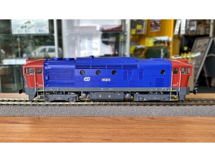 H0 - lokomotiva Brejlovec ČD 755-001 modro červená / MTB 755001
