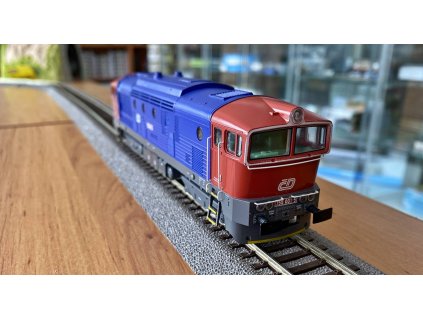 H0 - lokomotiva Brejlovec ČD 755-001 modro červená / MTB 755001