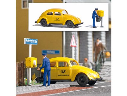 447698 1 h0 postak s autem vybirajici schranku busch 7887