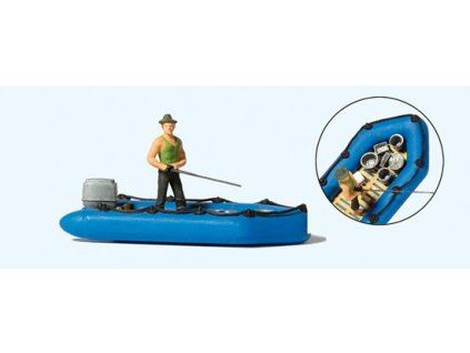 H0 - Rybář na člunu / Preiser 10687