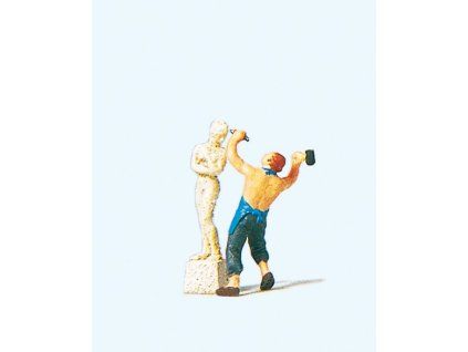 H0 - Sochař se sochou / Preiser 29032