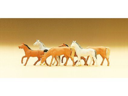 N - Koně 6 kusů / Preiser 79150